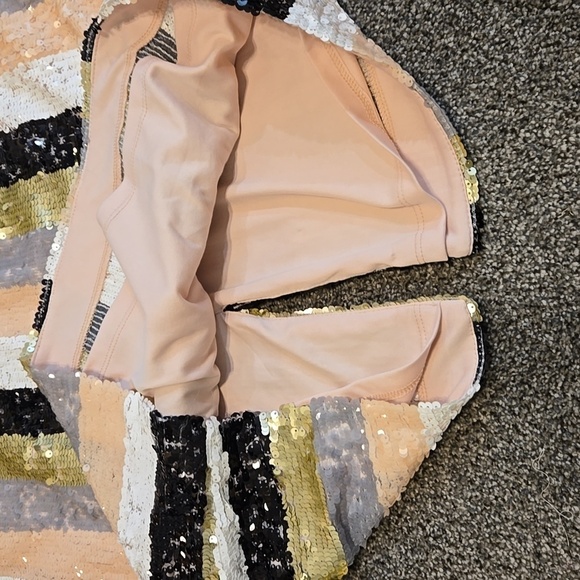 Calvin Klein Women Striped Sequin Sheath Dress sz 12 - Picture 9 of 12